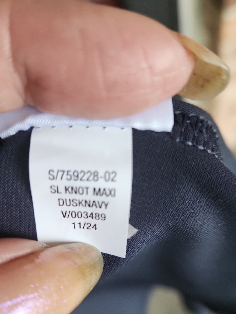 Old Navy Navy Maxi Dress with Front Twist - Picture 6 of 8